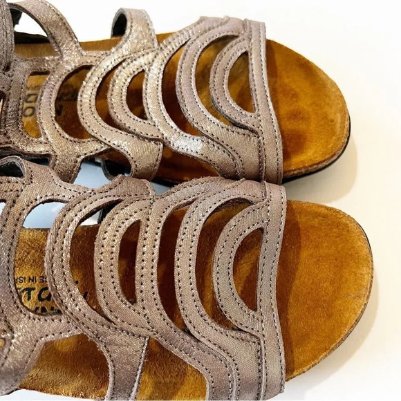 NAOT Sara Metallic Leather Gladiator Style Sandals Women’s Size‎ 4 EU 35 Summer - Picture 6 of 11